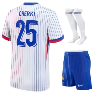French National Team Kids Kit Jersey White 2024 2025 Cherki