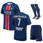 Maillot Kit Enfant PSG Domicile 2024 2025 Kvaratskhelia 1 Etoile