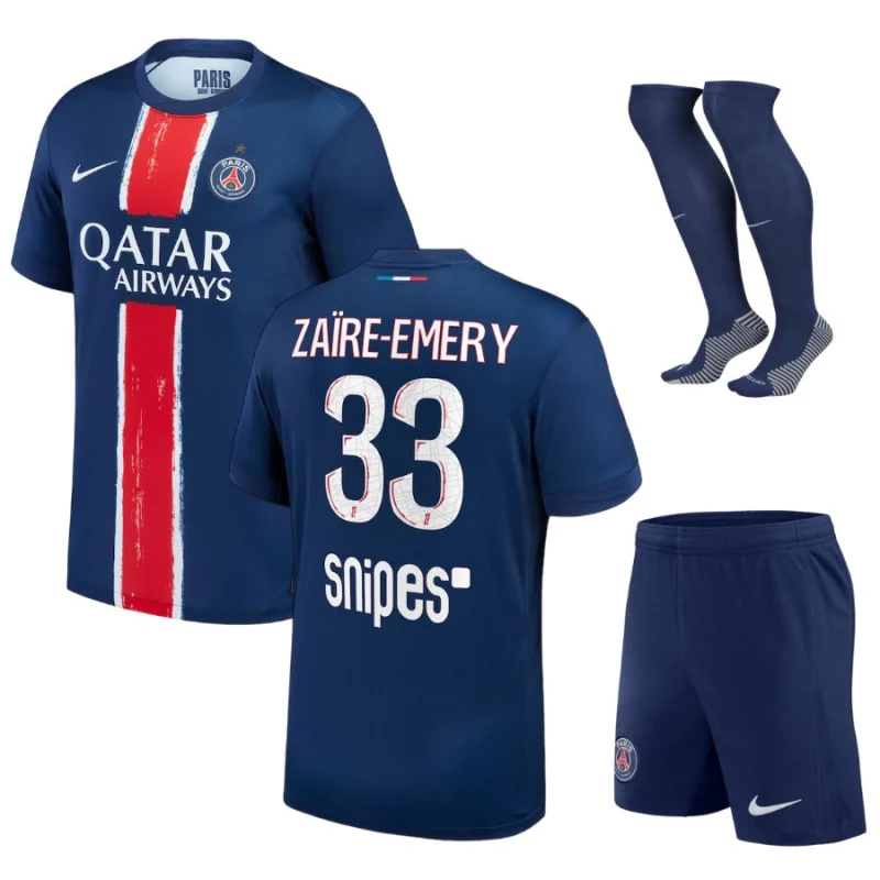 Maillot Kit Enfant PSG Domicile 2024 2025 Zaire Emery 1 Etoile Maillot Kit Enfant PSG Domicile 2024 2025 Zaire Emery 1 Etoile