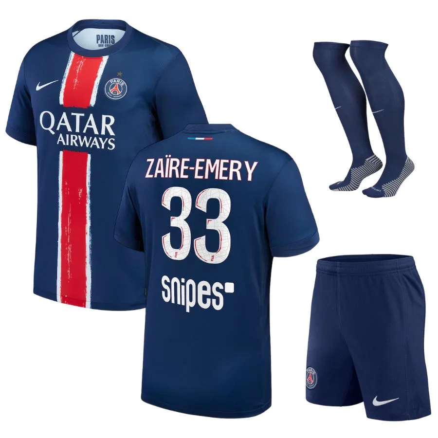 Maillot Kit Enfant PSG Domicile 2024 2025 Zaire Emery 1 Etoile Maillot Kit Enfant PSG Domicile 2024 2025 Zaire Emery 1 Etoile