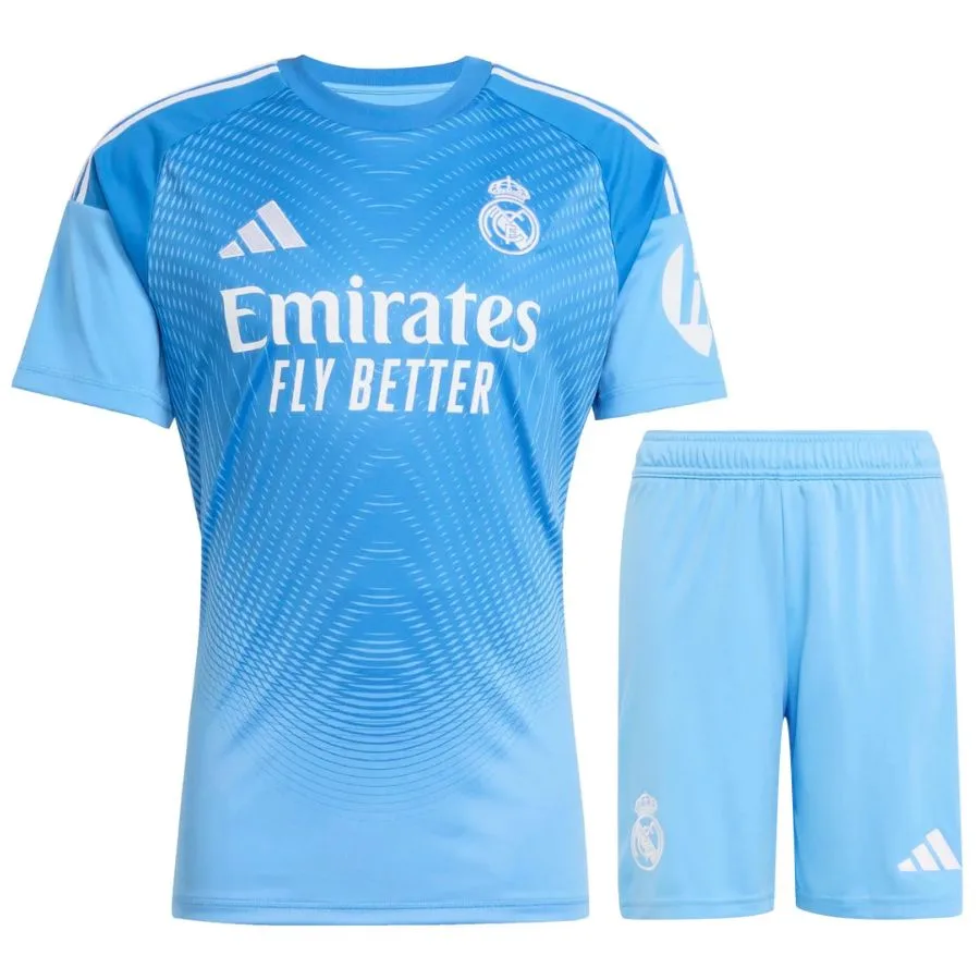 Real Madrid Home 2025 2026 Torwart-Kit Kindertrikot