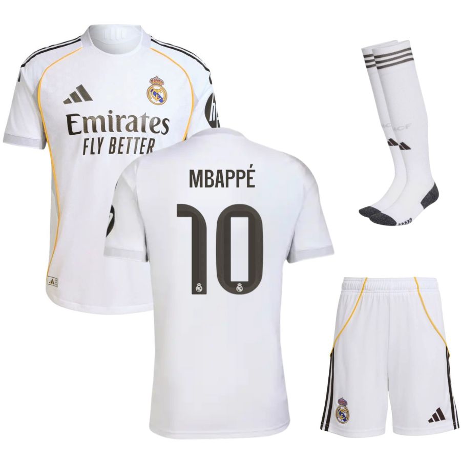 Maillot Kit Enfant Real Madrid Domicile 2025 2026 Mbappe