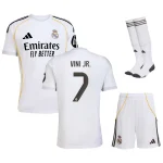 Real Madrid Children's Home Kit Jersey 2025 2026 Vini Jr.