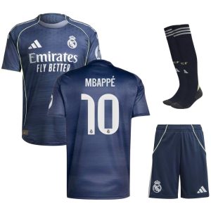 Maillot Kit Enfant Real Madrid Exterieur 2025 2026 Mbappe
