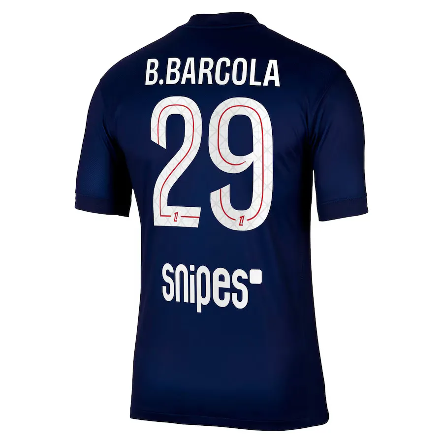 Maillot PSG Domicile 2025 2026 Barcola (2) Maillot PSG Domicile 2025 2026 Barcola