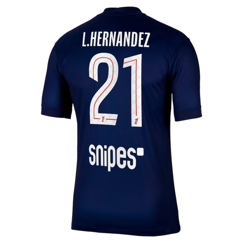 Maillot PSG Domicile 2025 2026 Hernandez (2) Maillot PSG Domicile 2025 2026 Hernandez