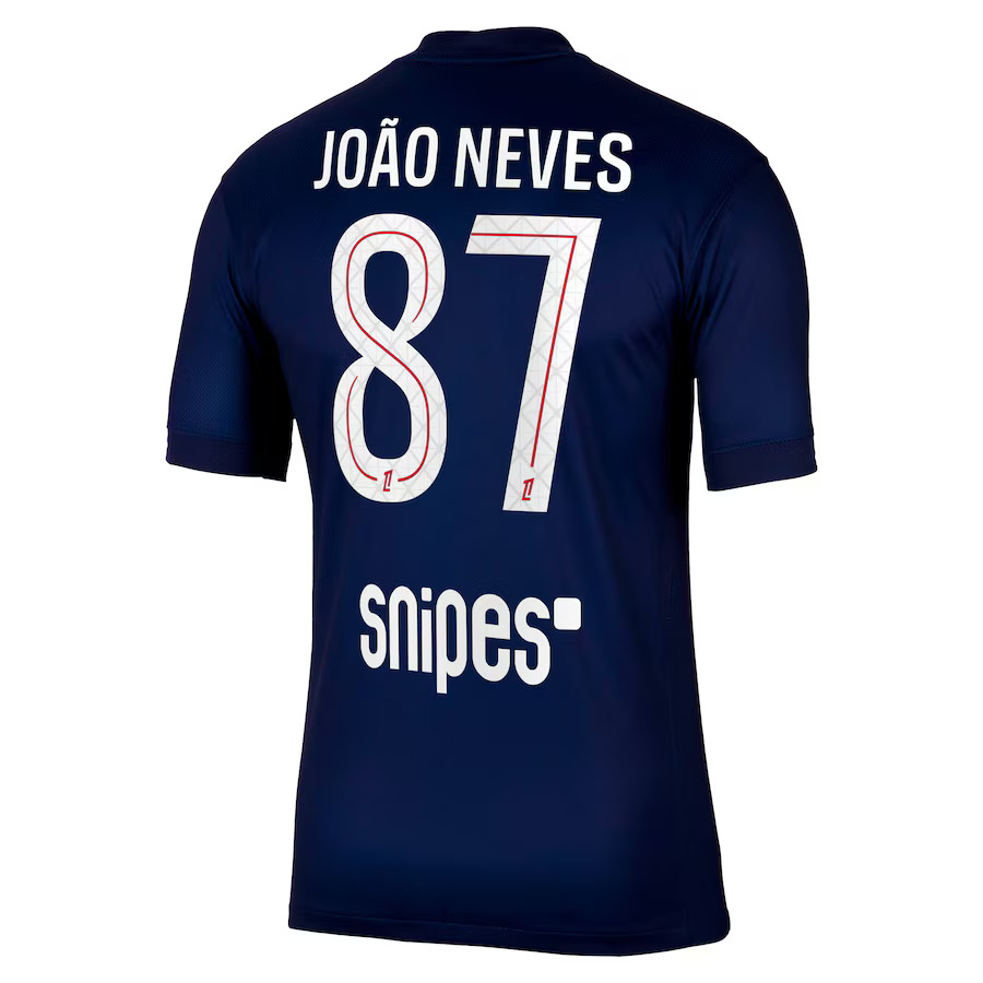 Maillot PSG Domicile 2025 2026 Joao Neves