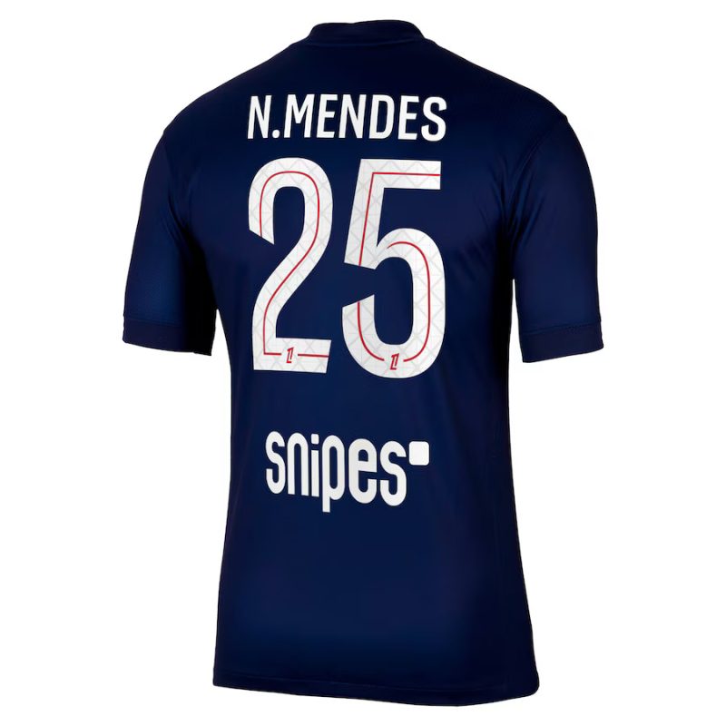 Maillot PSG Domicile 2025 2026 Mendes (2) Maillot PSG Domicile 2025 2026 Mendes