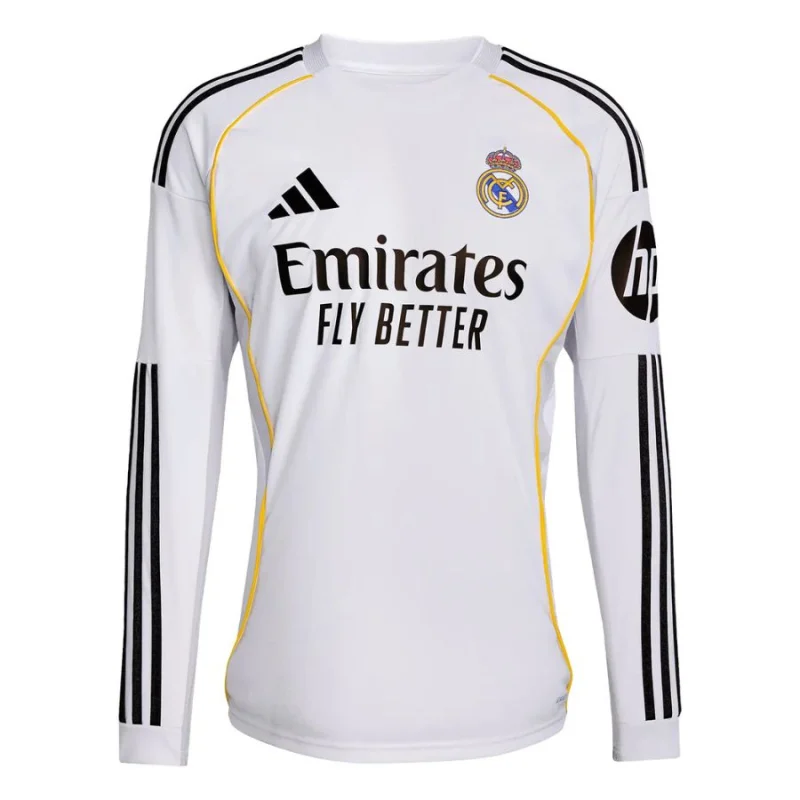 Real Madrid Home Jersey 2025 2026 Long Sleeve