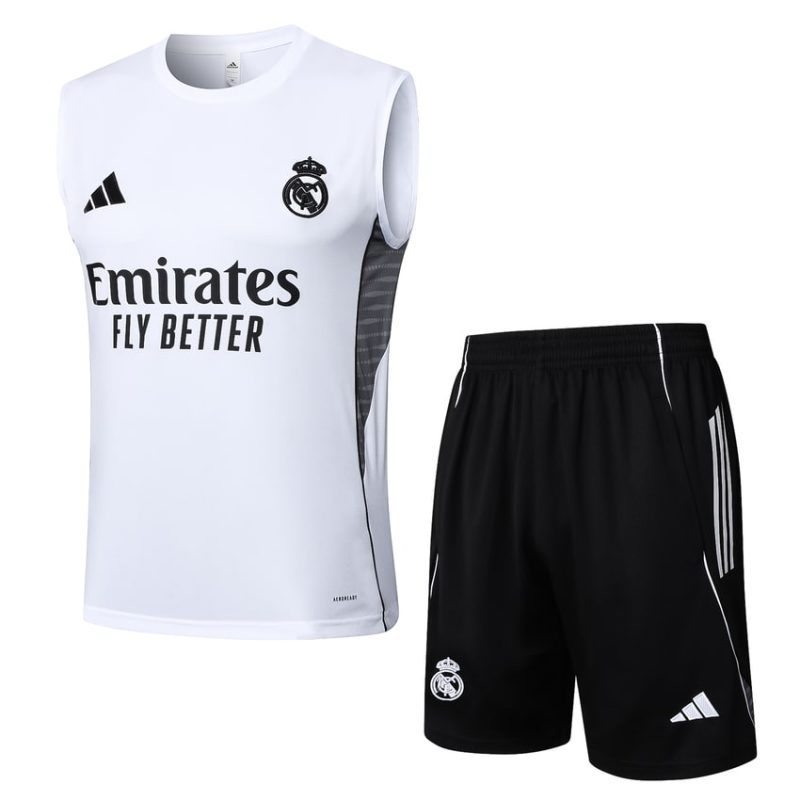 Debardeur Short Real Madrid 2025 2026 Blanc Clair