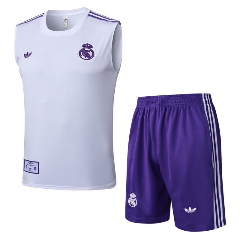 Debardeur Short Real Madrid 2025 2026 Blanc Violet