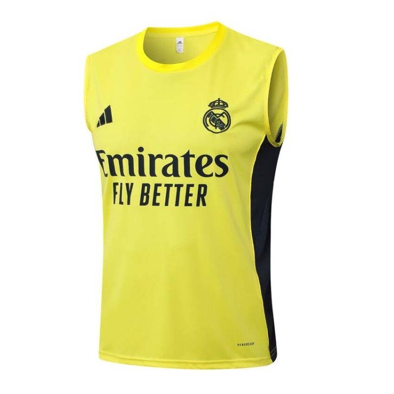 Debardeur Short Real Madrid 2025 2026 Jaune (3) Debardeur Short Real Madrid 2025 2026 Jaune