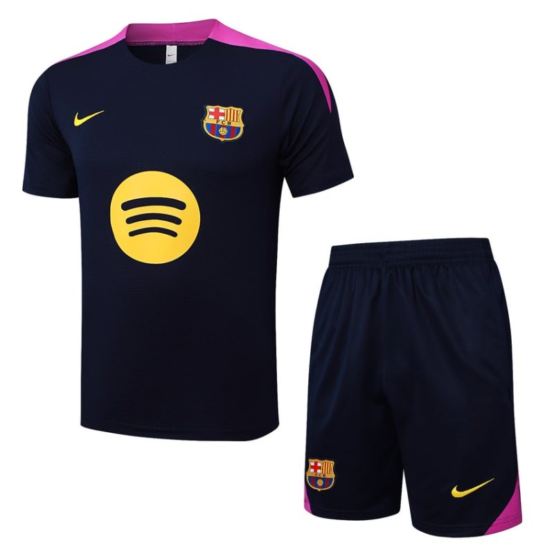 Ensemble Maillot Short Barca 2025 2026 Noir Rose