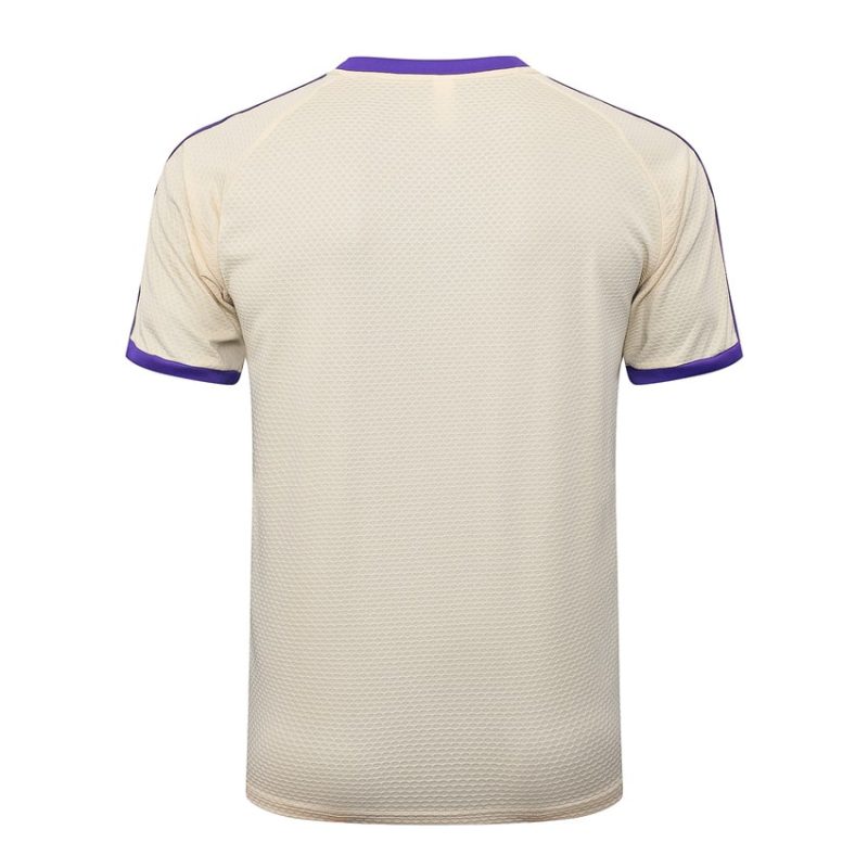 Ensemble Maillot Short Real Madrid 2025 2026 Beige Violet (4) Ensemble Maillot Short Real Madrid 2025 2026 Beige Violet
