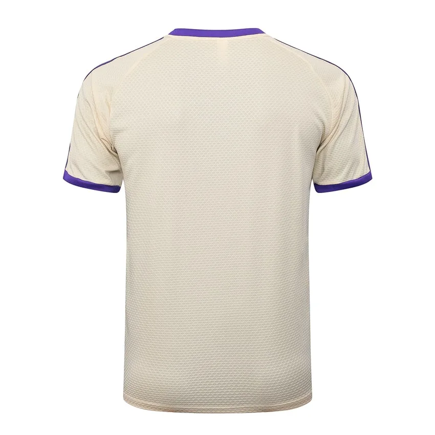 Ensemble Maillot Short Real Madrid 2025 2026 Beige Violet (4) Ensemble Maillot Short Real Madrid 2025 2026 Beige Violet