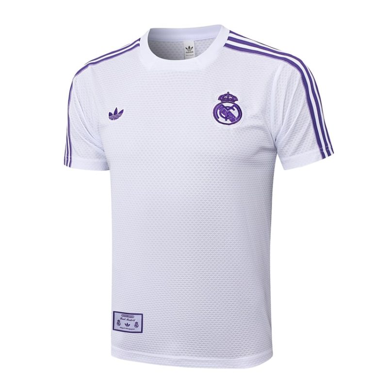 Ensemble Maillot Short Real Madrid 2025 2026 Blanc Violet (2) Ensemble Maillot Short Real Madrid 2025 2026 Blanc Violet