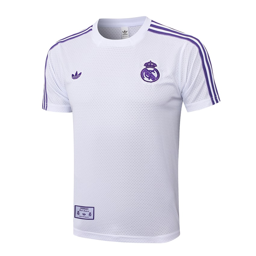 Ensemble Maillot Short Real Madrid 2025 2026 Blanc Violet