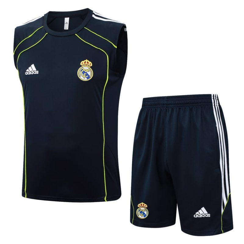 Ensemble Maillot Short Real Madrid 2025 2026 Noir Sombre (1) Ensemble Maillot Short Real Madrid 2025 2026 Noir Sombre