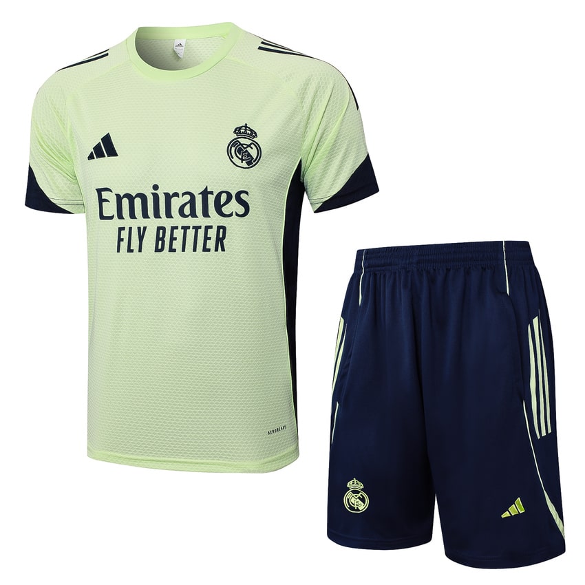 Ensemble Maillot Short Real Madrid 2025 2026 Vert Clair