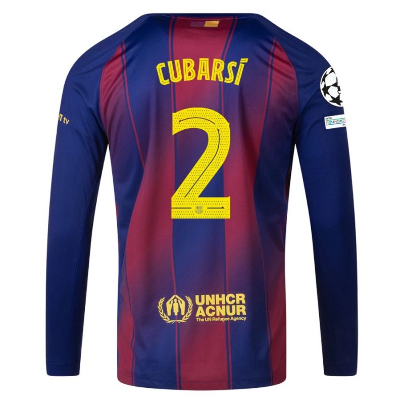 Maillot Barca Domicile 2025 2026 Cubarsi Manches Longues UCL (2) Maillot Barca Domicile 2025 2026 Cubarsi Manches Longues UCL