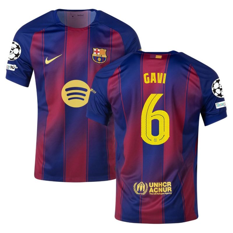 Maillot Barca Domicile 2025 2026 Gavi UCL (1) Maillot Barca Domicile 2025 2026 Gavi UCL