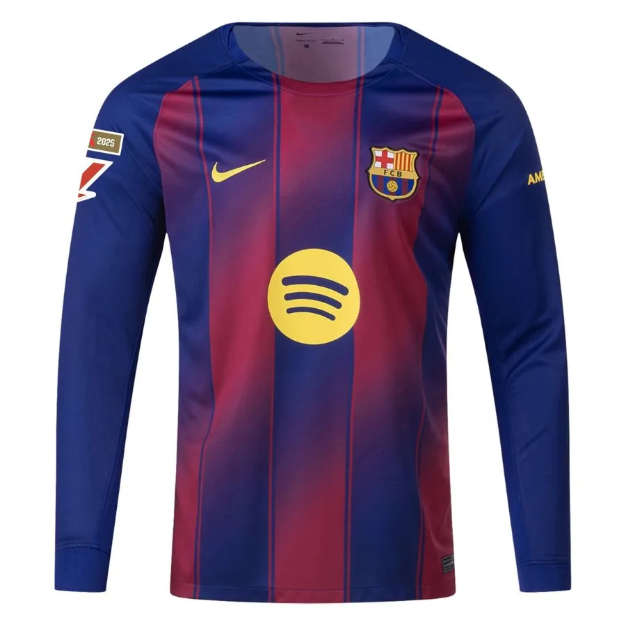 Maillot Barca Domicile 2025 2026 Lamine Yamal Manches Longues La Liga