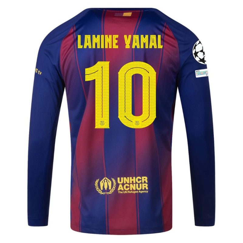 Maillot Barca Domicile 2025 2026 Lamine Yamal Manches Longues UCL (3) Maillot Barca Domicile 2025 2026 Lamine Yamal Manches Longues UCL