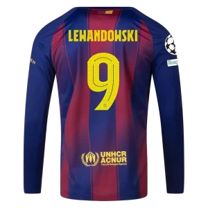 Camiseta de local del Barça 2025-2026 de Lewandowski, manga larga, UCL