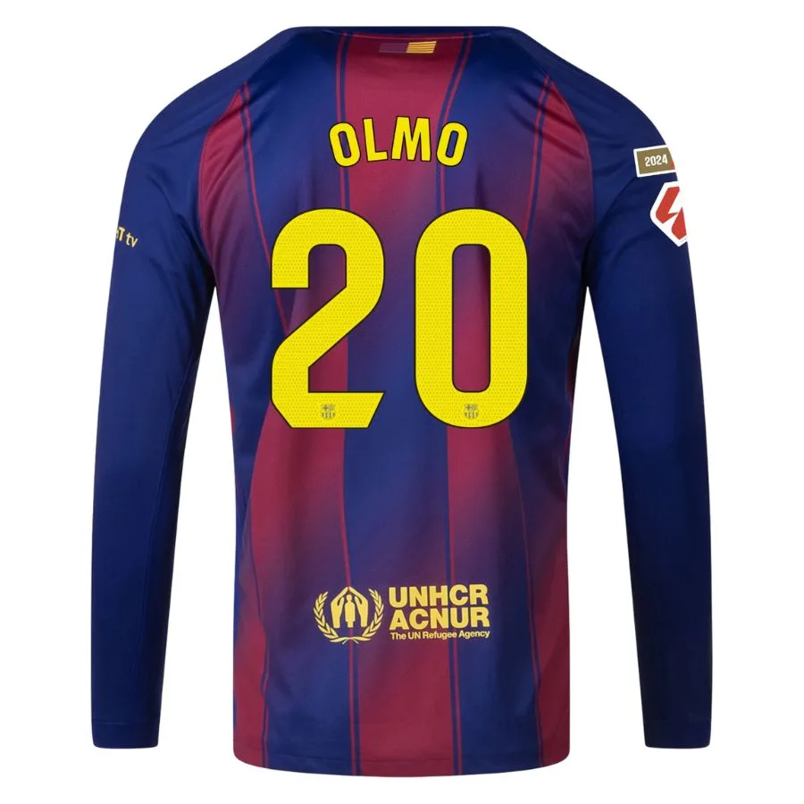 Maillot Barca Domicile 2025 2026 Olmo Manches Longues La Liga (2) Maillot Barca Domicile 2025 2026 Olmo Manches Longues La Liga