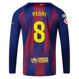 Maillot Barca Domicile 2025 2026 Pedri Manches Longues La Liga