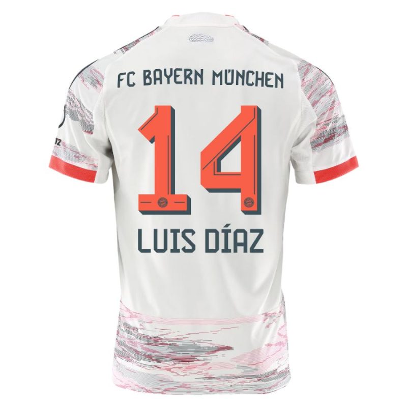 Maillot Bayern Munich Exterieur 2025 2026 Luis Diaz (2) Maillot Bayern Munich Exterieur 2025 2026 Luis Diaz