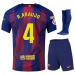 Maillot Kit Enfant Barca Domicile 2025 2026 Araujo La Liga