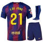 Maillot Kit Enfant Barca Domicile 2025 2026 De Jong La Liga