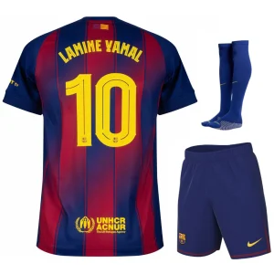 เสื้อแข่งเด็ก Barca Home Kit 2025 2026 Lamine Yamal
