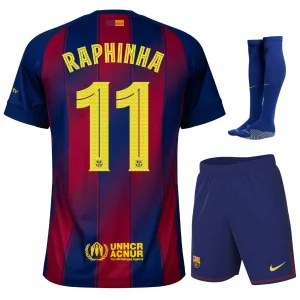 ชุดเหย้าบาร์ซ่า เสื้อเด็ก 2025 2026 Raphinha