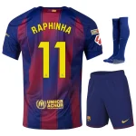Camiseta Barça Primera Equipación Infantil 2025 2026 Raphinha La Liga