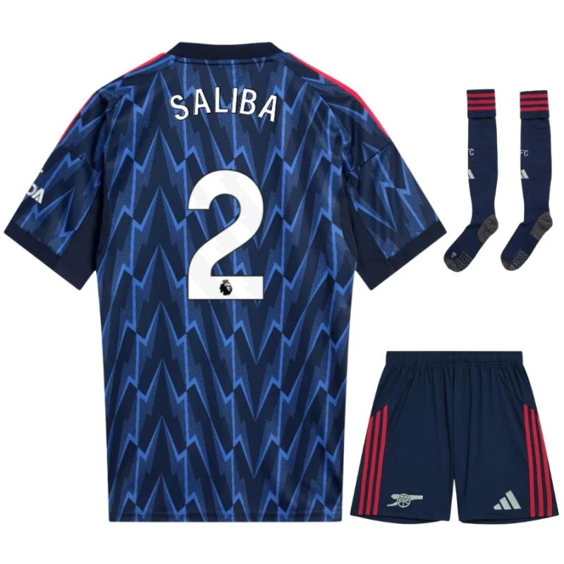 Maillot Kit Enfant Exterieur Arsenal 2025 2026 Saliba Maillot Kit Enfant Exterieur Arsenal 2025 2026 Saliba