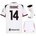 Camiseta de visitante del AC Milan para niños 2025-2026 de Modric