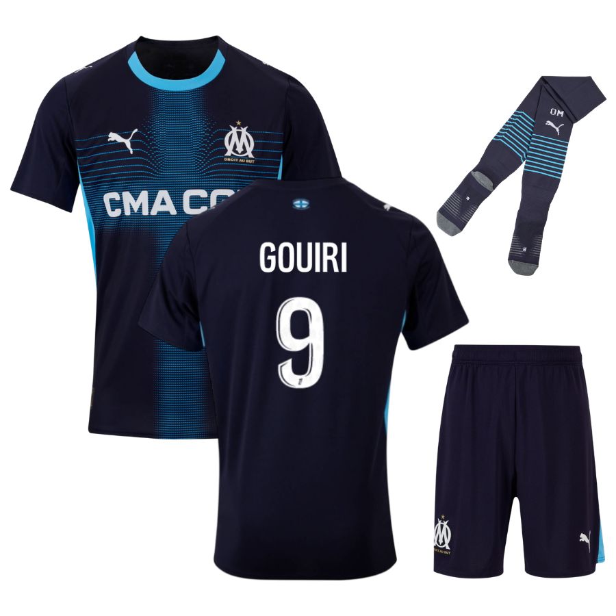 Maillot Kit Enfant OM Exterieur 2025 2026 Gouiri