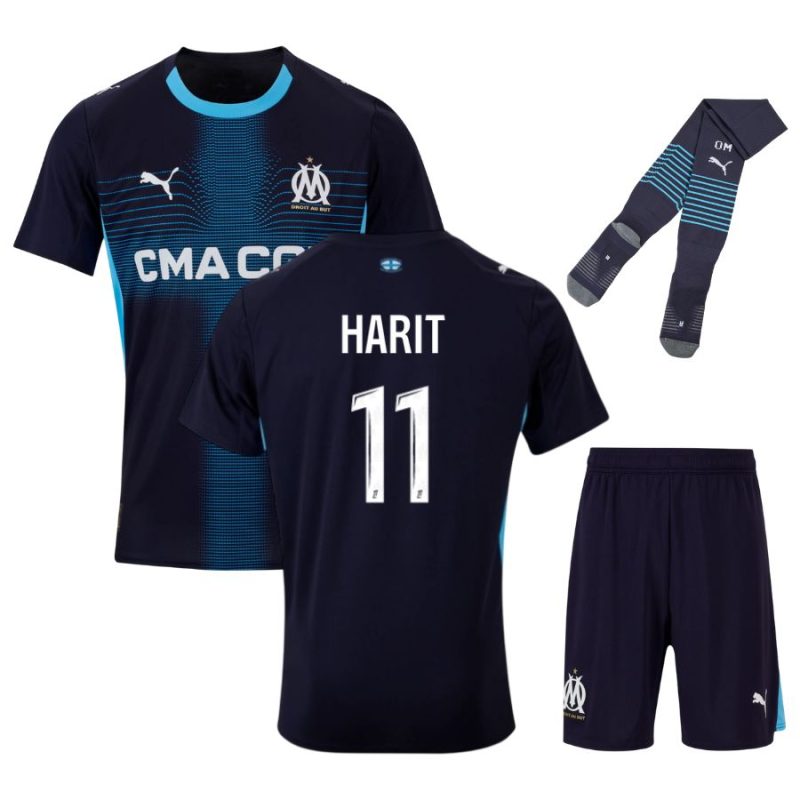 Maillot Kit Enfant OM Exterieur 2025 2026 Harit