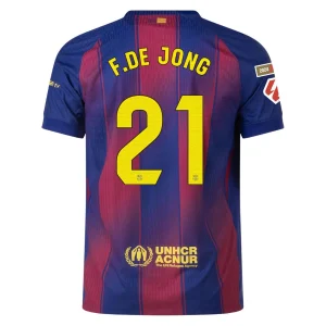 Maillot Match Barca Domicile 2025 2026 De Jong La Liga