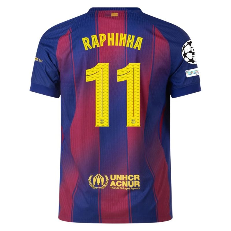 Maillot Match Barca Domicile 2025 2026 Raphinha UCL (2) Maillot Match Barca Domicile 2025 2026 Raphinha UCL