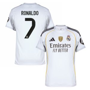 Maillot Real Madrid Domicile 2025 2026 Ronaldo 7