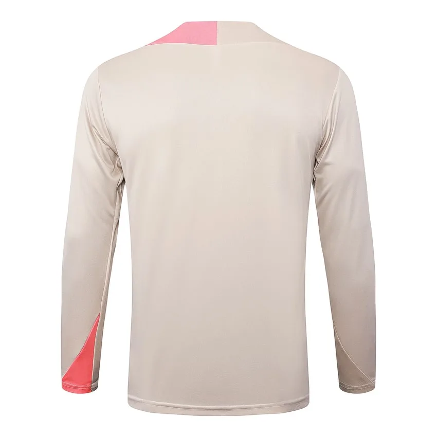Survetement Barca Training 2025 2026 Beige Rose