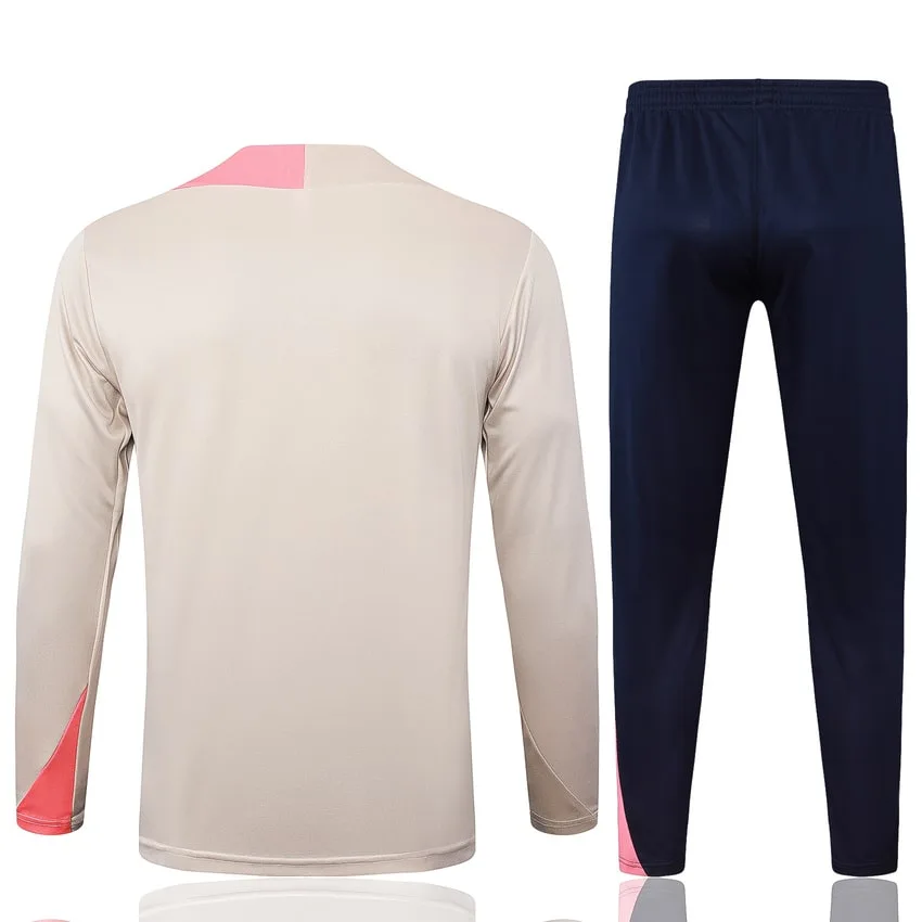 Survetement Barca Training 2025 2026 Beige Rose