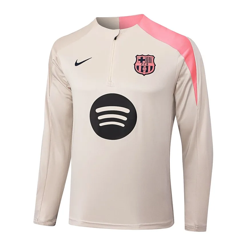 Survetement Barca Training 2025 2026 Beige Rose