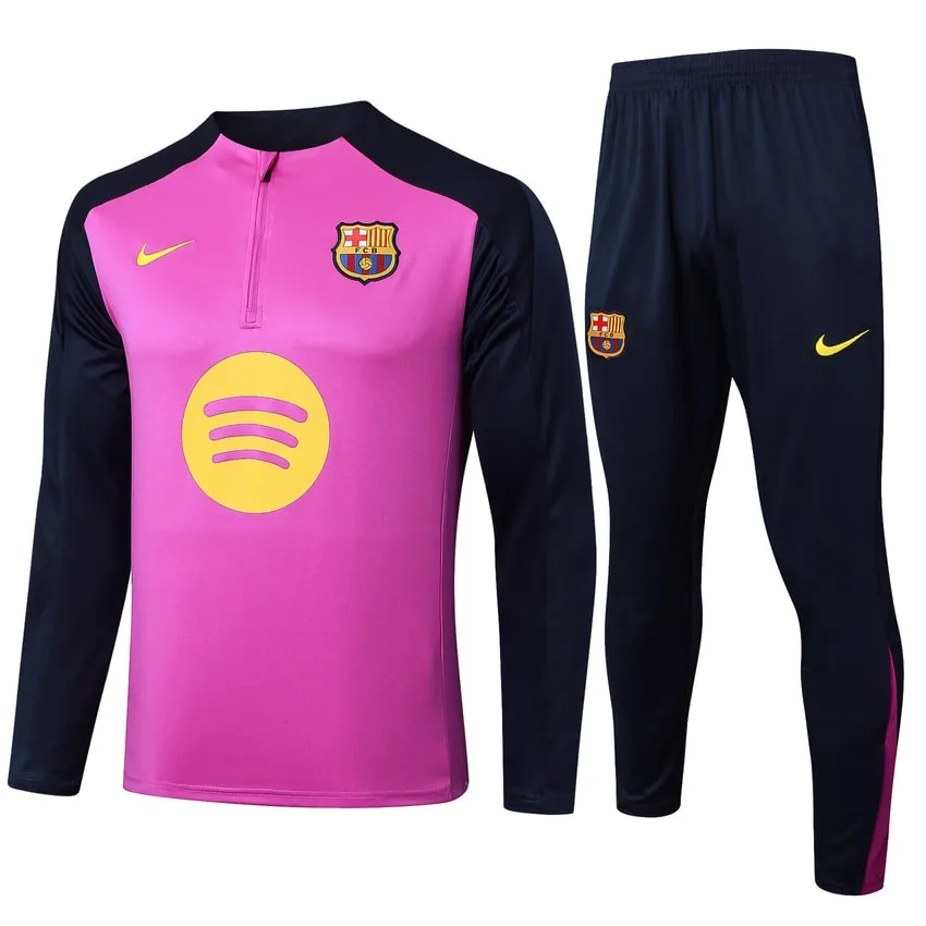 Survetement Barca Training 2025 2026 Rose Noir
