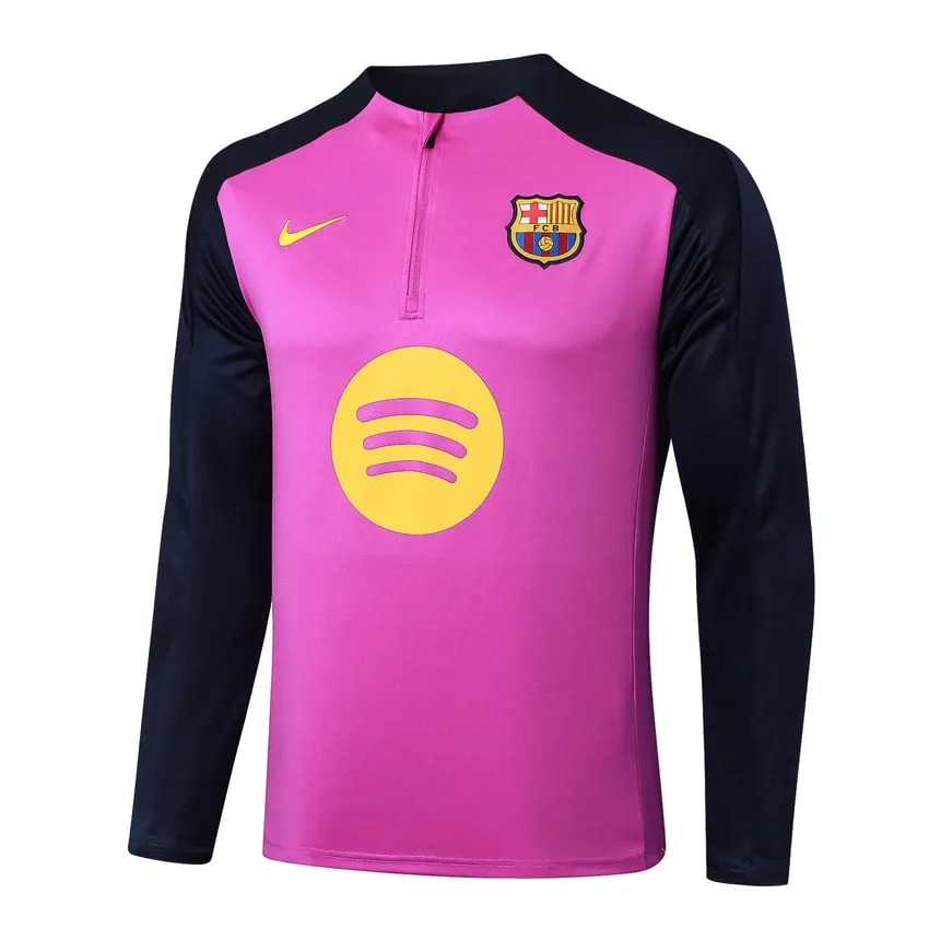 Survetement Barca Training 2025 2026 Rose Noir