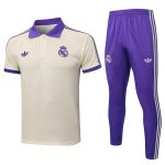 Survetement Real Madrid Polo 2025 2026 Beige Violet