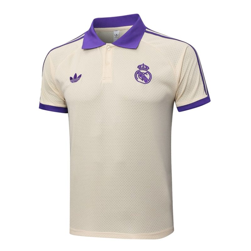 Survetement Real Madrid Polo 2025 2026 Beige Violet (3) Survetement Real Madrid Polo 2025 2026 Beige Violet